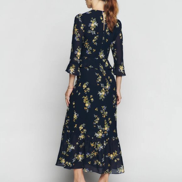 NWT Reformation Delvina Dress Long Sleeve Midi - Picture 2 of 5